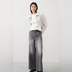 🌟40% OFF SALE NWT Banana Republic Women's Gray High Rise Wide-Leg Jeans, Sz 29